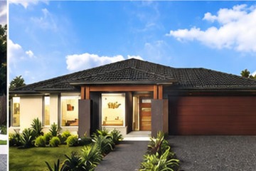 Modern residential home facade